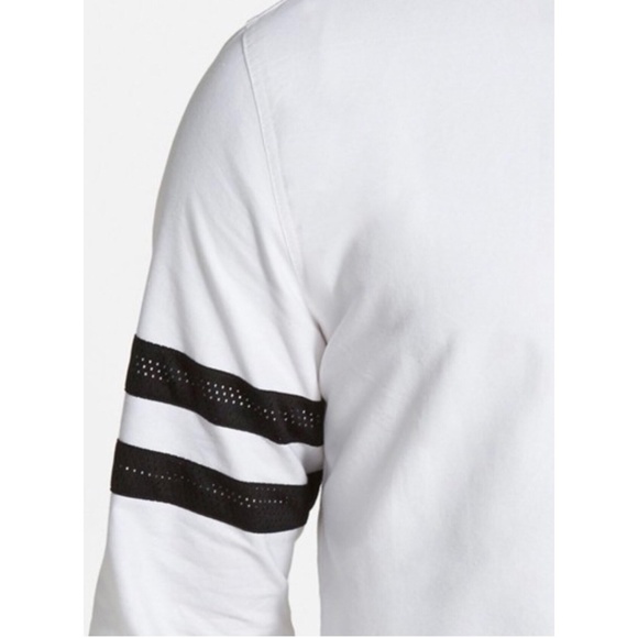 Varsity Stripe Button Down Shirt, L - Picture 3 of 8